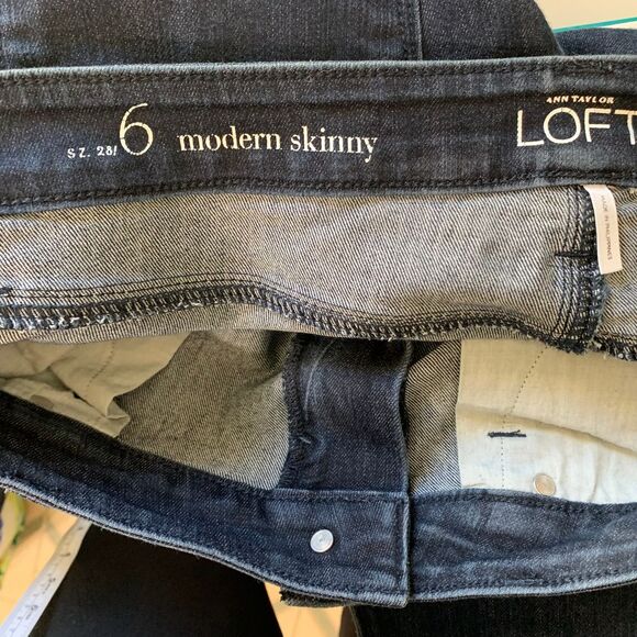Ann Taylor Loft Modern Skinny Dark Wash Size 6 Jeans - Picture 6 of 6